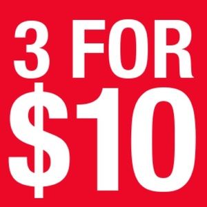 Bundle any 3 $4 items for $10 !!!